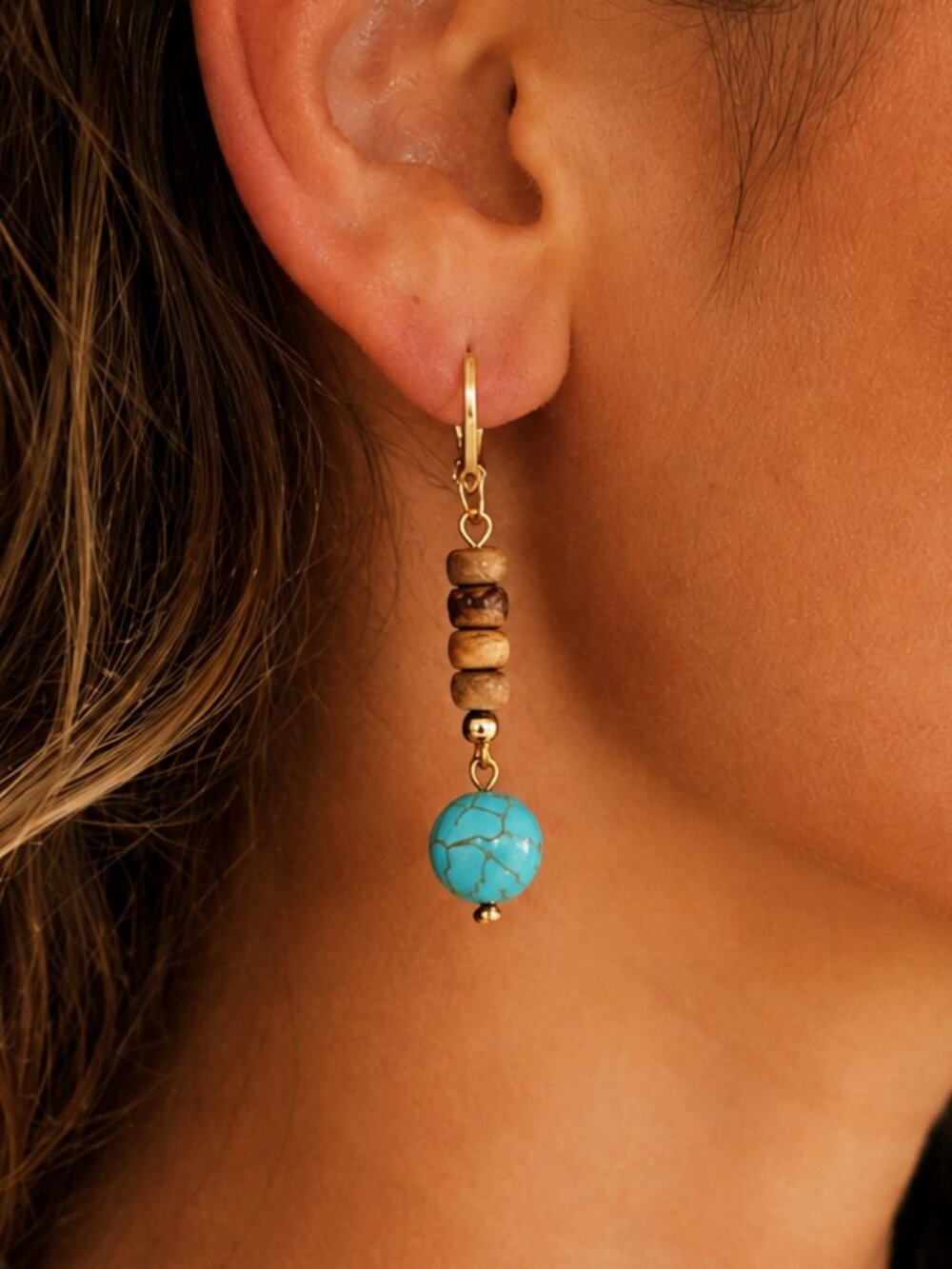 Turquoise Dangle Earrings – Coastal Cowgirl Ocean Jewelry, Western Boho Earrings
